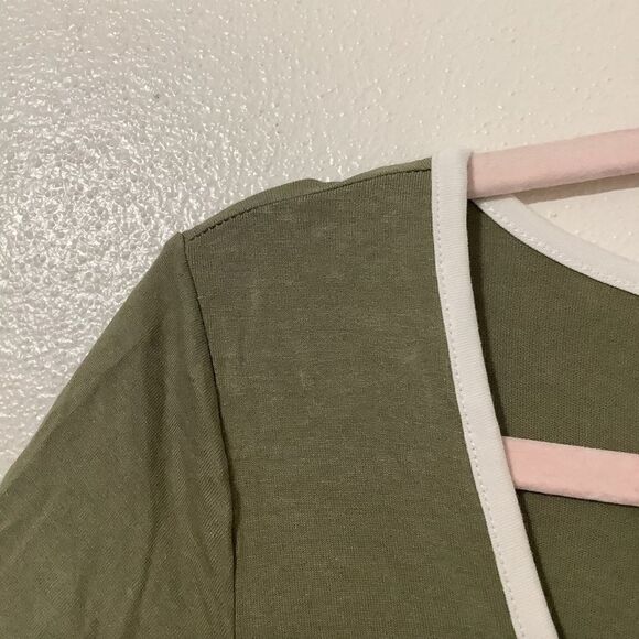 Forever 21 Olive Green Lightweight Slouchy Stretch Romper Small - Picture 12 of 14